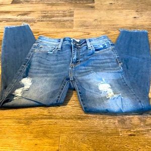 Distressed Cello Jeans Sz 3